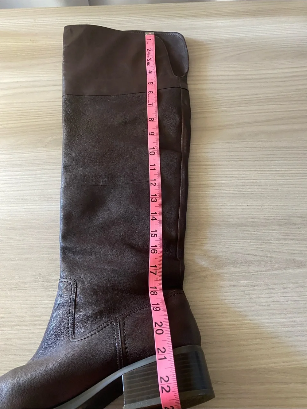 Boho festival equestrian Women’s Over-the-Knee Dark Brown Leather Boots